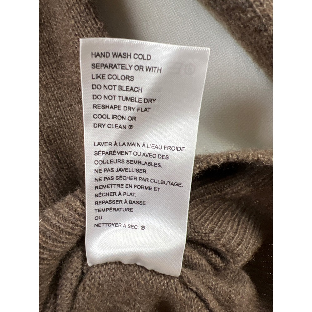 Maglificio Bartolini Polo Sweater Mens L Brown 100% Cashmere Pullover Italy - Picture 4 of 9